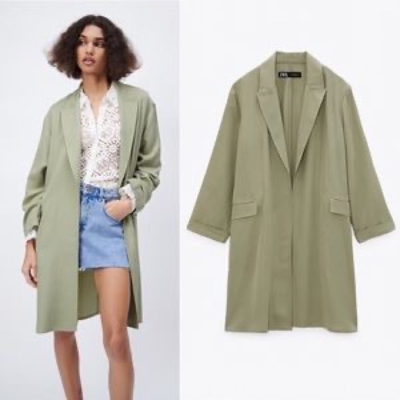 Zara Jackets & Coats Nwt Zara Flowy Trench Coatduster Poshmark